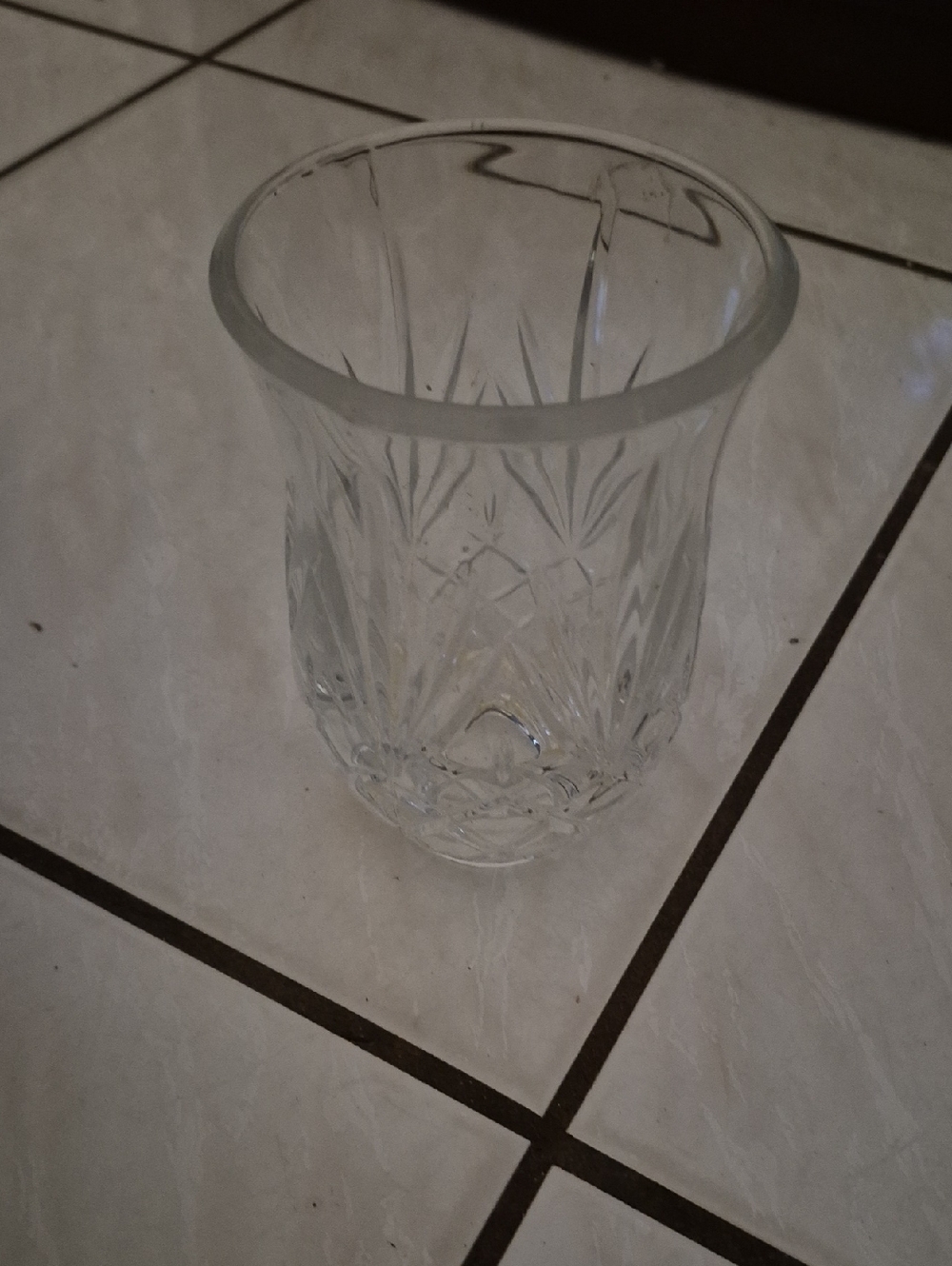 Cut Crystal Tumbler Glass - Clear
